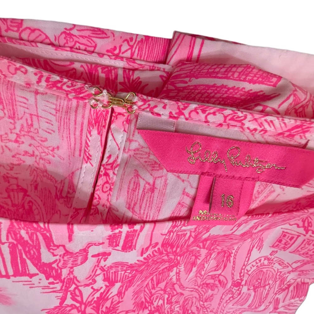 Lilly Pulitzer Vibrant Pink Blouse with Puff Sleeves - Picture 4 of 9